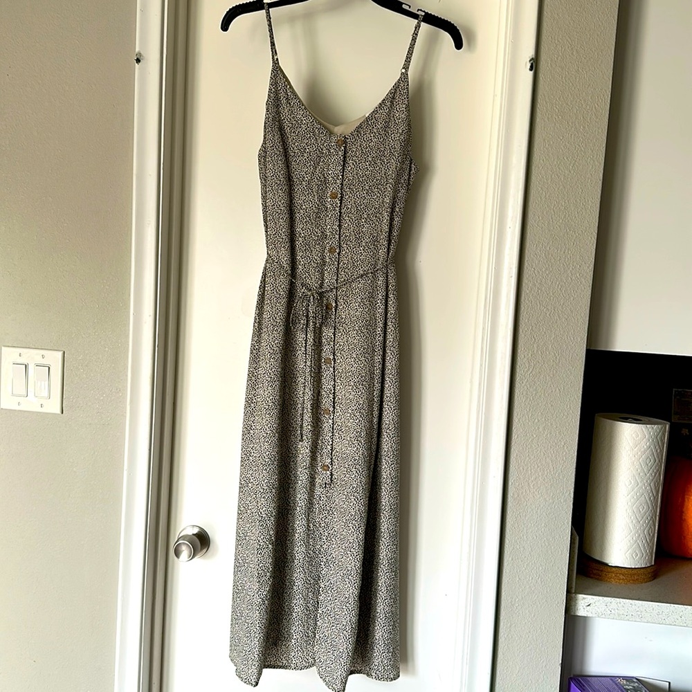 Flowy animal polka dot tank dress